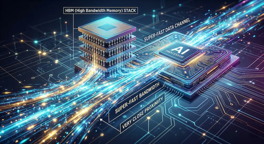 An abstract image representing data flowing into a processor