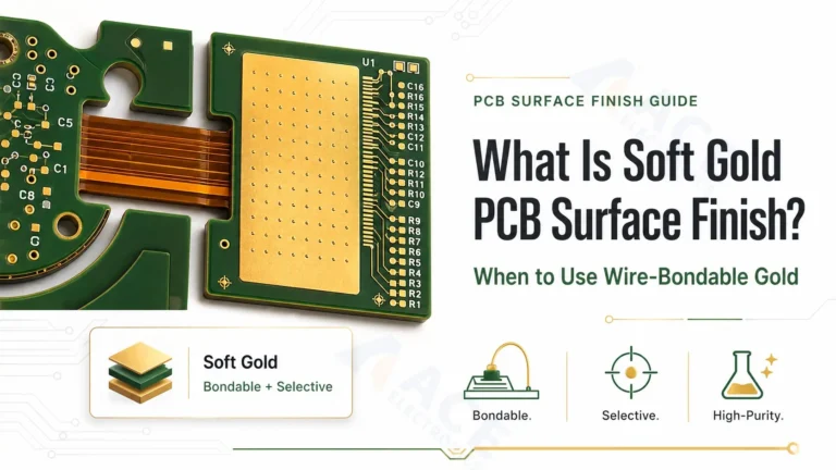 What Is Soft Gold PCB Surface Finish? When to Use Wire-Bondable Gold