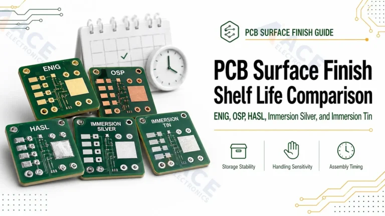 PCB Surface Finish Shelf Life Comparison: ENIG, OSP, HASL, Immersion Silver, and Immersion Tin