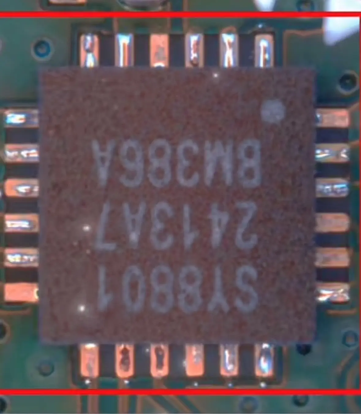 Non-wetting solder defect on a PCB pad