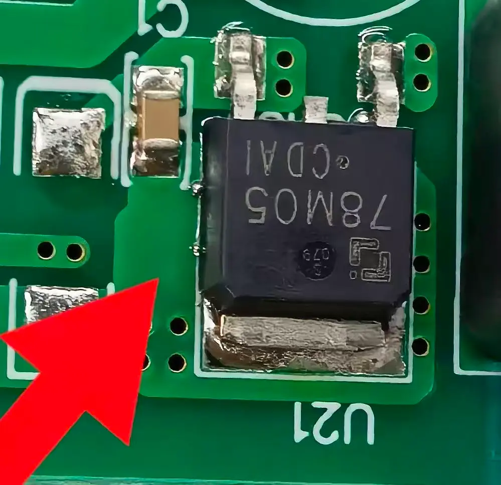 Solder ball defect on an SMT assembled PCB