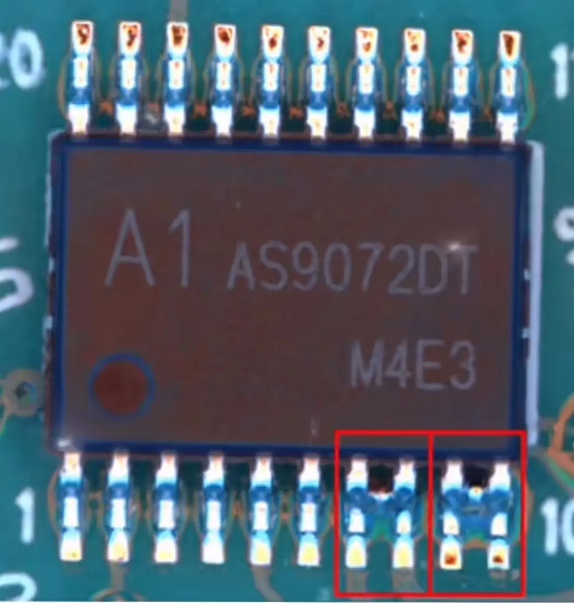 Solder bridging between SMT pads