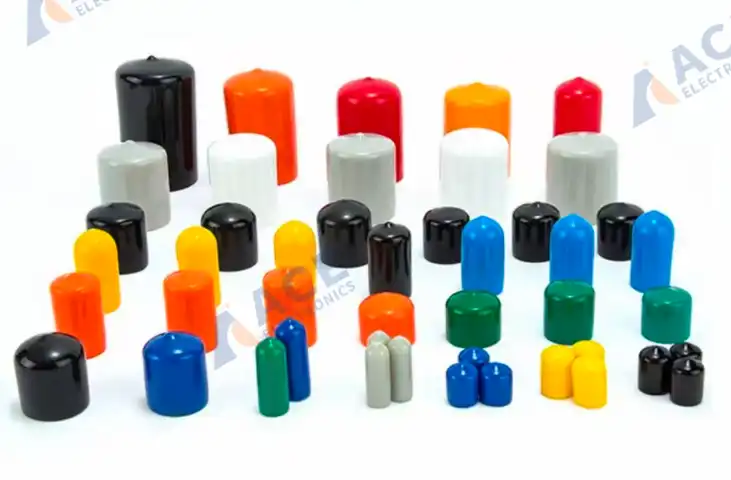 Vinyl caps used to protect pins and posts during conformal coating