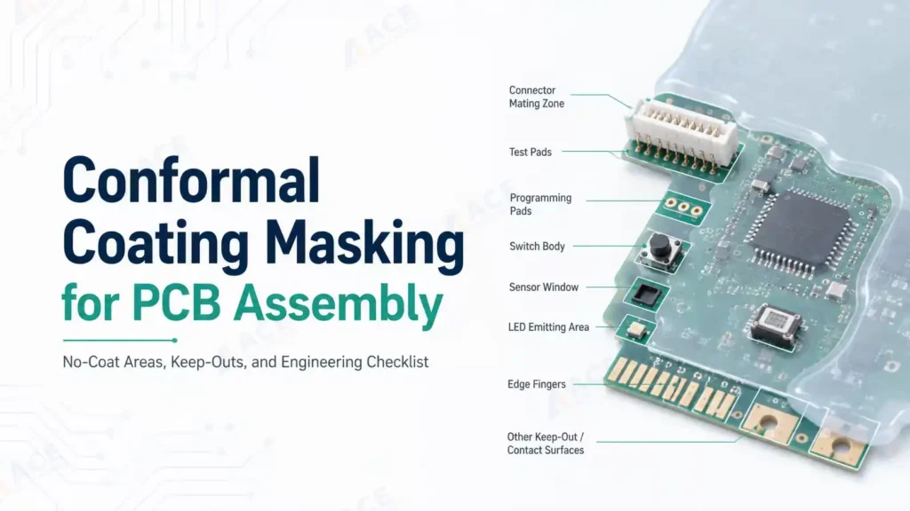 Conformal Coating Masking for PCB Assembly: No-Coat Areas, Keep-Outs, and Engineering Checklist