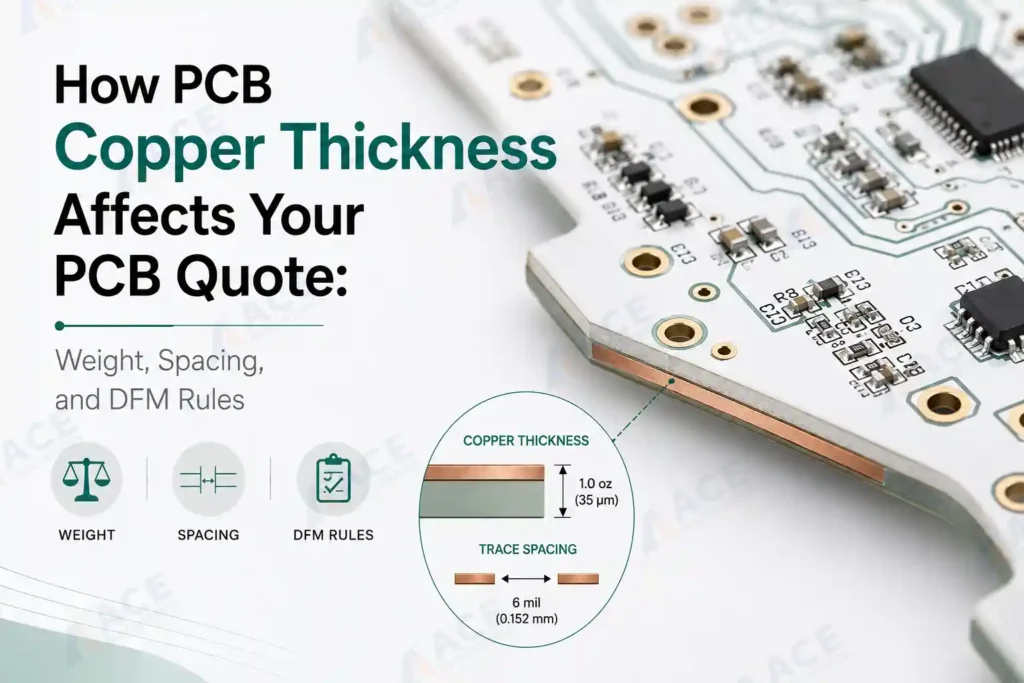 How PCB Copper Thickness Affects Your PCB Quote: Weight, Spacing, and DFM Rules