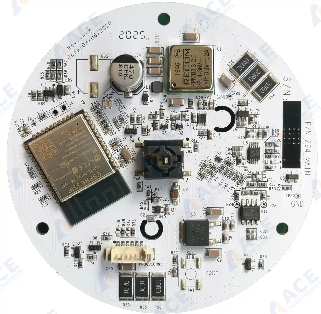 Smart IoT LED control PCBA for connected lighting and sensor functions